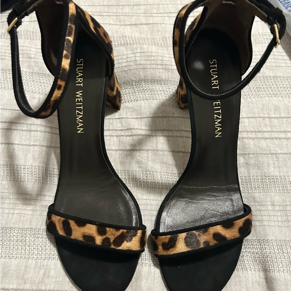 Stuart Weitzman Leopard Print Sandals